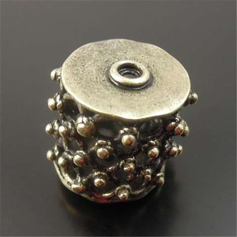 5 pièces de perles en laiton creux de couleur Bronze Antique, vente en gros, perles en métal, Bracelet, résultats de bricolage trou 1.5mm ► Photo 1/2