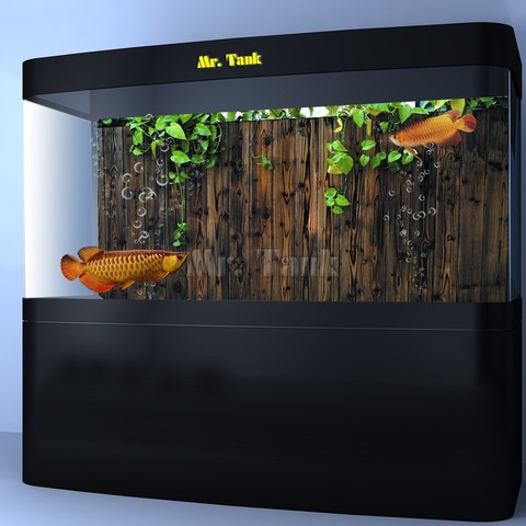 Mr.Tank-affiche d'arrière-plan HD pour Aquarium, clôture en bois effet 3D, mur, Reptile, lézard, décor pour Aquarium ► Photo 1/6