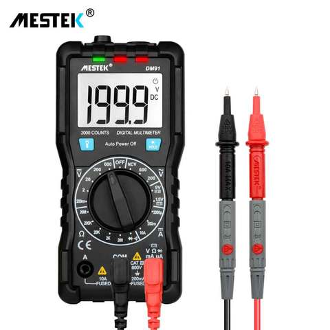 MESTEK DM91 mini multimètre multimètre digital 2000 compte testeur multimetre multimètre multimètre ► Photo 1/6