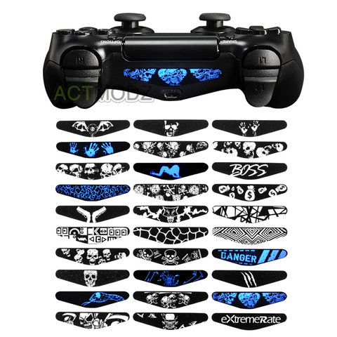 Crâne Boss 30 pièces lumière Bar couverture autocollant peau pour PS4 Slim Pro contrôleur ► Photo 1/1