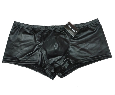 Boxer Faux extensible pour hommes, sous-vêtements confortables, pantalons courts pour hommes ► Photo 1/1