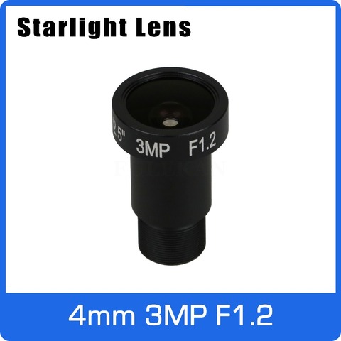 Lentille Starlight 3MP 4mm ouverture fixe F1.2 pour SONY IMX290/291/307/327 caméra IP CCTV AHD Ultra faible luminosité, livraison gratuite ► Photo 1/5