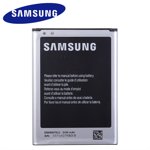 100% D'origine Véritable Batterie D'origine Samsung EB595675LU Pour Samsung Galaxy Note 2 N7100 N7102 N719 N7108 N7108D NOTE2 3100mAh ► Photo 1/3