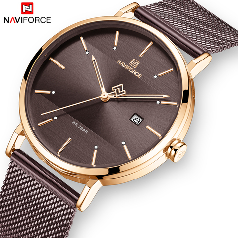 NAVIFORCE – montre-bracelet étanche pour homme et femme, bijou de luxe, à Quartz, avec Date, horloge, cadeau idéal pour Couple, 2022 ► Photo 1/6