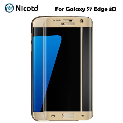 Verre trempé incurvé 3D pour Samsung Galaxy S7 Edge protecteur d'écran couverture complète Film de protection sûr pour Galaxy S8 plus s7edge ► Photo 1/6