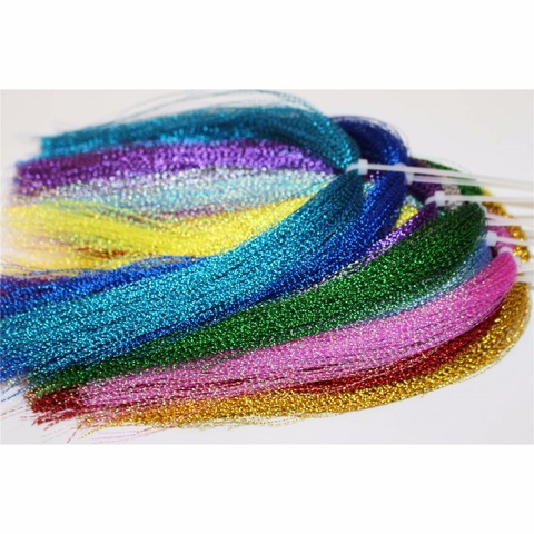 Tigofly-guirlandes holographiques Krystal Flashabou, matériel de pêche à la mouche, 22 couleurs, scintillant sec ► Photo 1/6