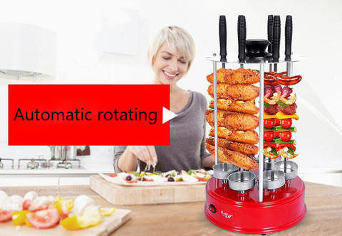 Grille de Barbecue rotative automatique, appareil pour Barbecue domestique Vertical, sans fumée, Y-DKL6 ► Photo 1/1