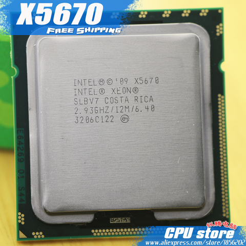 Intel – Xeon X5670 processeur d'unité centrale/2.93GHz /LGA1366/12 mo Cache L3/Six cœurs/processeur de serveur, pièce rayée, livraison gratuite ► Photo 1/3