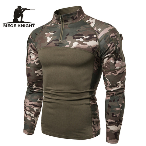 Mege – vêtements militaires tactiques de Camouflage, chemise de Combat d'assaut Multicam ACU, t-shirt de l'armée à manches longues, serré, Costume USMC ► Photo 1/6