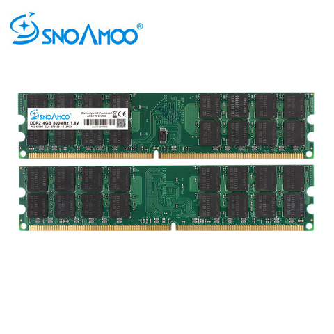 SNOAMOO – RAM DDR2 pour PC de bureau AMD, 4 go, 800/PC2-6400S/667MHz, DIMM, 240 broches, 1.8V, pour ordinateur de bureau, garantie ► Photo 1/6