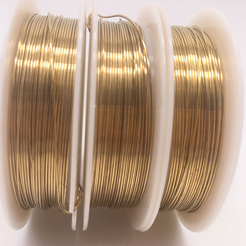 En gros 0.2/0.3/0.4/0.5/0.6/0.7/0.8/1.0mm laiton cuivre fils perles fil pour la fabrication de bijoux couleurs or ► Photo 1/6