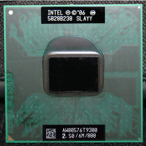 Processeur pour ordinateur portable, Core 2 Duo T9300, 6M de Cache, 2.5GHz, 800, double cœurs, 478 PGA, processeur forGM45 PM45 ► Photo 1/2