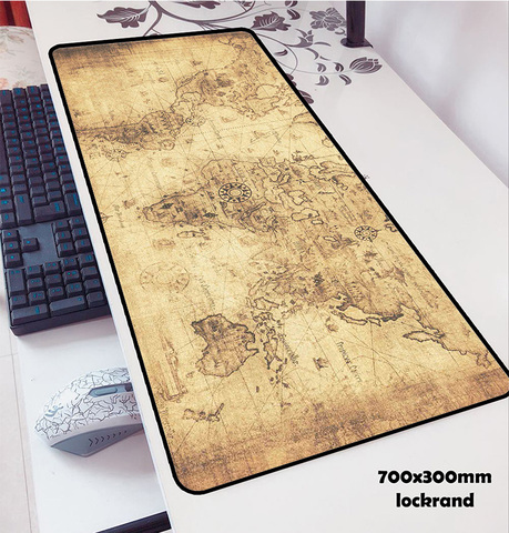 Ancien monde carte tapis de souris 700x300x3mm tapis de souris notbook ordinateur padmouse van gogh jeu tapis de souris gamer à clavier tapis de souris ► Photo 1/5