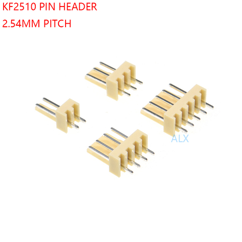 Connecteur 25 10-a KF2510, connecteur mâle, pas de 2.54MM, 2P/3P/4P/5P/6P/7P/8P/9P/10P/11P, 50 pièces aiguille droite pour PCB, 2.54MM, 12 pièces ► Photo 1/3