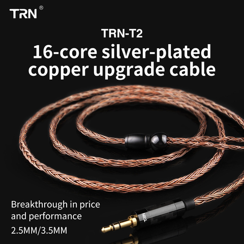 TRN 16 Core argent plaqué 2.5/3.5/4.4mm câble équilibré à 0.75 0.78 2pin/mmcx connecteur Hifi câble de mise à niveau pour TRN V80/KZ/TFZ ► Photo 1/6
