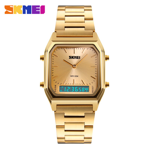 SKMEI mode Sport montre hommes Top marque de luxe double affichage électronique Quartz montres horloge mâle pour homme Relogio Masculino ► Photo 1/6