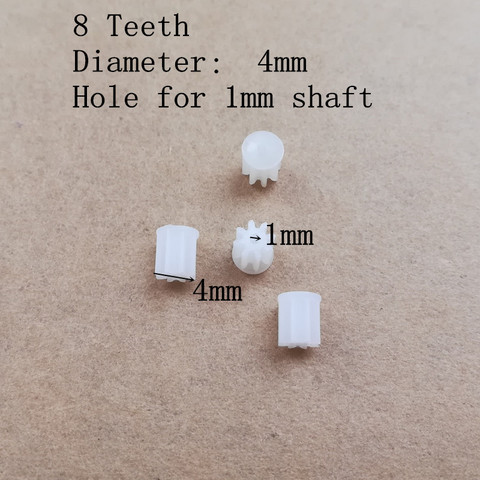 Petits engrenages pour moteur sans noyau r/c H37, pièces de rechange pour Drone Quadcopter, 4 pièces de 4mm 1mm 4x1mm 8T, 720 816 8520, nouvelle collection ► Photo 1/1