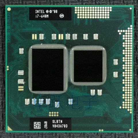 Intel core I7 640 m I7-640m i7 640 m Dual Core 2.8 ghz L3 4 m 2800 mhz CPU Processeur fonctionne sur HM55 640 m livraison gratuite ► Photo 1/1
