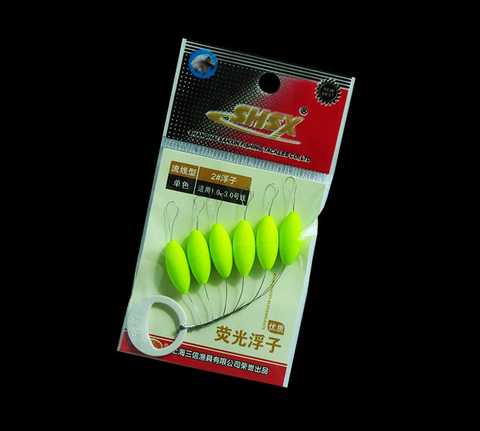 Mini flotteur de pêche Fluorescent 7 étoiles de haute qualité, accessoire de pêche à la carpe, pour haricots ovales, par lot de 5 paquets B189 ► Photo 1/6