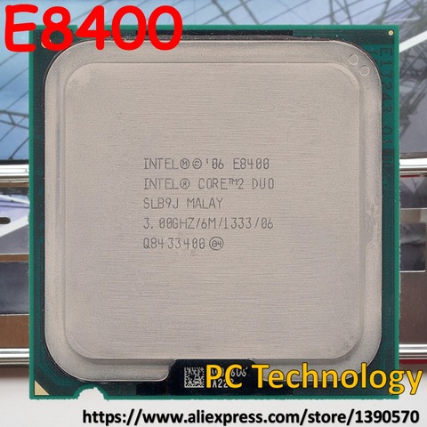 Processeur Intel Core 2 Duo E8400, 3.00Ghz, 6M 1333MHz, prise 775, expédition sous 1 jour, Original ► Photo 1/4