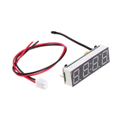 3 en 12V 5-20V 3 en 1 horloge électronique Led numérique temps + température + tension pour voiture électronique 40mm x 13mm 30mA ► Photo 1/1