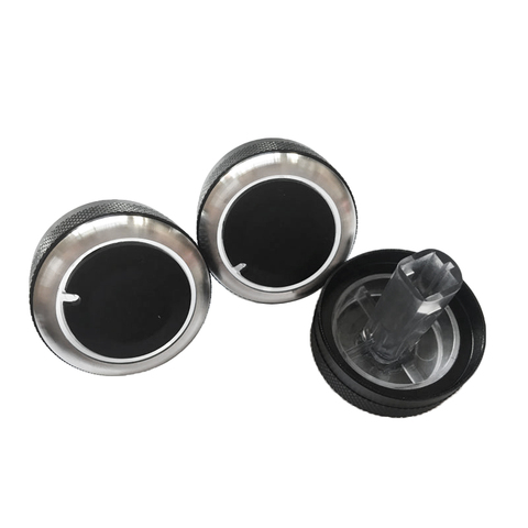 3 pièces/ensemble bouton de climatisation en alliage d'aluminium pour Geely Panda 2009 - 2017 interrupteur de commande de chaleur bouton ca accessoires de voiture ► Photo 1/6