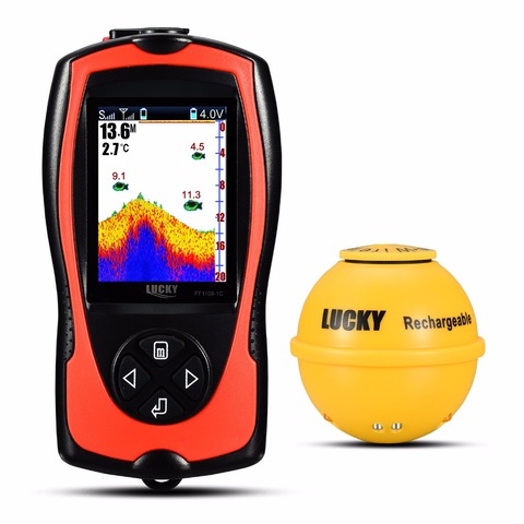 LUCKY – Sonar LCD détecteur de pêche, haute définition, profondeur de 45 m, sans fil, rechargeable, FF1108-1CWLA ► Photo 1/6