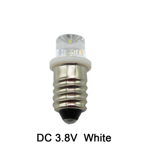 Ampoule à vis E10 blanche DC 3.8V, boule de lumière LED, perles de lumière d'expérimentation pour étudiant, 5 pièces/lot ► Photo 1/1
