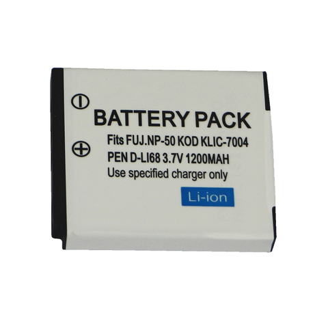 1200mAh NP-50 FNP50 NP50 KLIC-7004 D-Li68 Batterie pour Fujifilm X10 X20 XF1 F50 F75 F665 F775 F900 EXR F505 F305 F85 F200 F100 ► Photo 1/5
