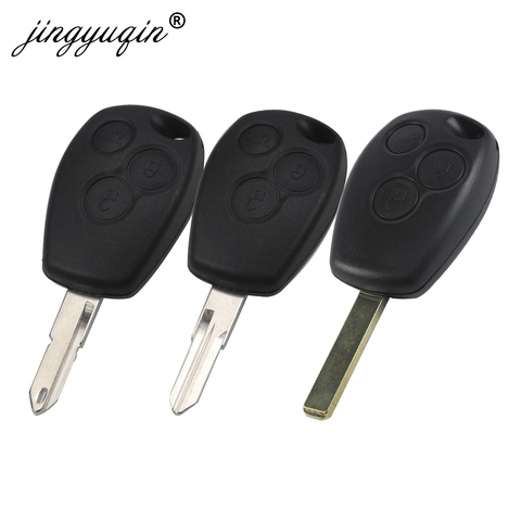 Jingyuqin coque de clé 3 boutons | Pour Renault Duster Logan Fluence Clio Sandeo Master Vivaro Megane boîtier, 10 pièces ► Photo 1/4
