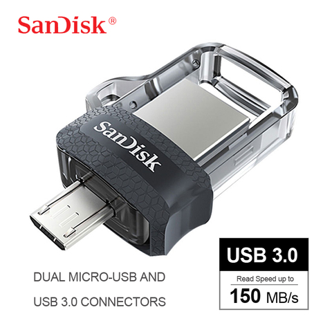 SanDisk – double Interface Micro USB 3.0, SDDD3, extrême haute vitesse, OTG, 128 go, 64 go, 32 go, 150 mo/s, pour PC ou Android ► Photo 1/1
