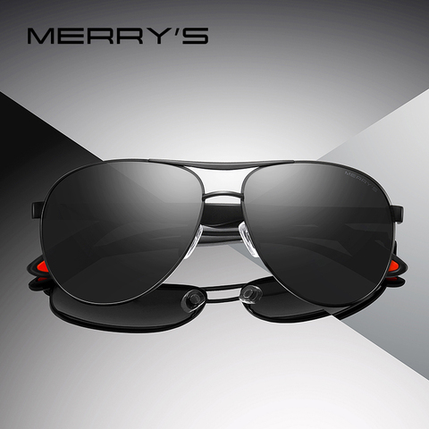 MERRYS – lunettes de soleil polarisées HD pour hommes, DESIGN classique, pilote, pour conduire, jambes TR90, Protection UV400, S8125 ► Photo 1/6
