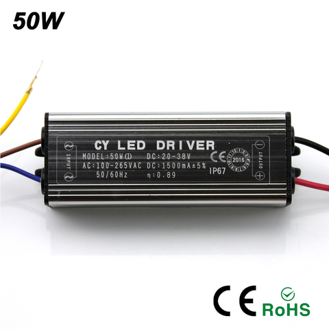 Pilote LED 50W 30W 20W 10W, transformateur d'éclairage pour projecteur 1500mA 900mA 600mA 300mA 85-265V DC20-38V adaptateur d'alimentation ► Photo 1/6