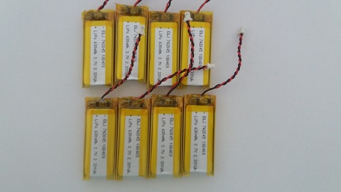 10 pcs li-polymère E & J 742045 3.7 630 mah Li-ion LiPO Batterie Rechargeable Avec PCM Pour Le Métal détecteur de Casque ► Photo 1/4