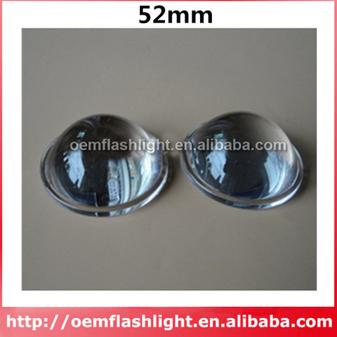 Lentille de lampe LED en verre optique 52mm, 1 pièce ► Photo 1/1