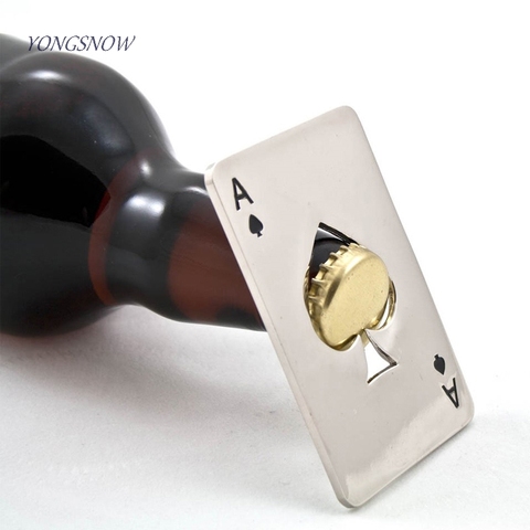 Poker Carte Bière Ouvre-bouteille En Acier Inoxydable De Mariage Parti Banquet Cadeau Souvenirs Cuisine Salle À Manger Bar Outils Table Décor Faveurs ► Photo 1/5