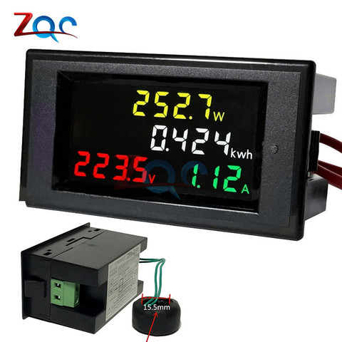 Voltmètre numérique, voltmètre, Watt, moniteur de tension et de courant, testeur d'énergie, AC 200 ~ 450V / AC 80 -300V, 100a ► Photo 1/6