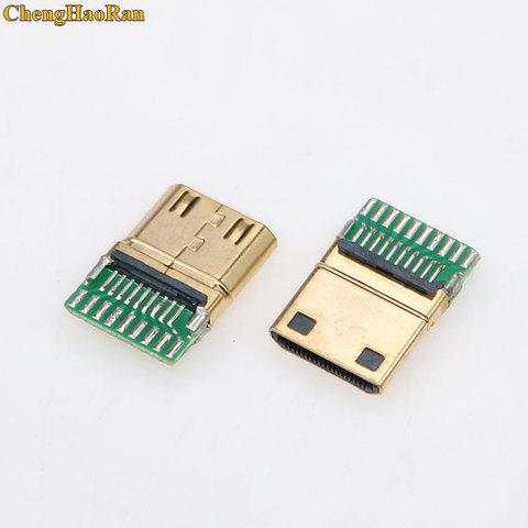 ChengHaoRan – connecteur micro mini HDMI mâle 19 broches, 1 pièce, avec carte PCB, connecteur de prise mâle ► Photo 1/3