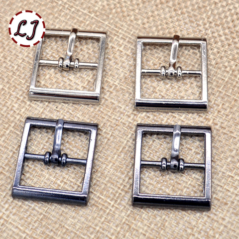 Lot de 20 pièces en alliage noir argent 18mm, petites chaussures carrées en métal, sacs, boucles de ceinture, accessoire de couture bricolage, scrapbooking, nouvel arrivage ► Photo 1/2