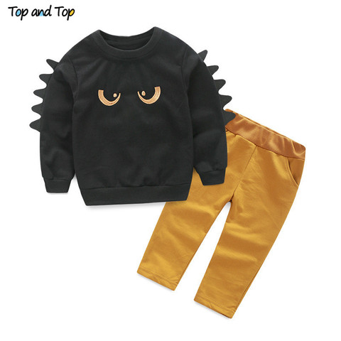 Ensemble de vêtements pour enfants, T-Shirt à manches longues et pantalon, costume de sport pour garçons, automne et printemps, livraison gratuite ► Photo 1/6