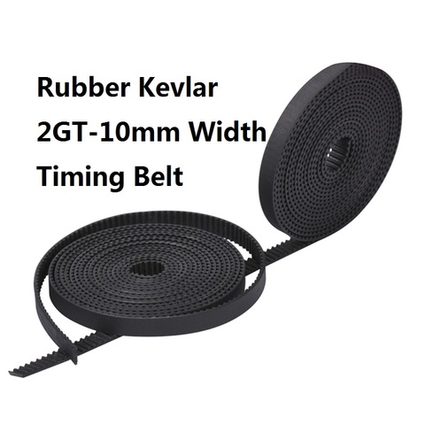 Caoutchouc Kevlar Timing GT2 couleur noire 2GT ceinture ouverte 10mm largeur 5M/10M/20M/50M pour imprimante 3D ► Photo 1/1