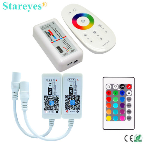 1 ensemble sans fil RF 2.4G écran tactile LED à distance RGB contrôleur gradateur 12 V-24 V 3 canaux wifi LED RGBW contrôle pour bande de LED ► Photo 1/3