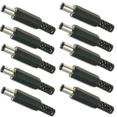 Connecteurs de prise d'alimentation mâle cc, pour ordinateur portable, 9mm, 2.1mm x 5.5mm, 50 pièces ► Photo 1/1