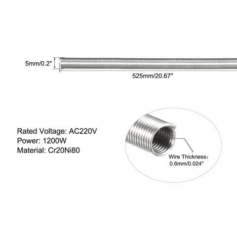 Uxcell 3 pièces AC220V 2000 W 1200 W 1500 W 3000 W Four Élément Chauffant Bobines Fil Haute Résistance les Cordes de Bobine de Bobine de Chauffage Kit ► Photo 1/6