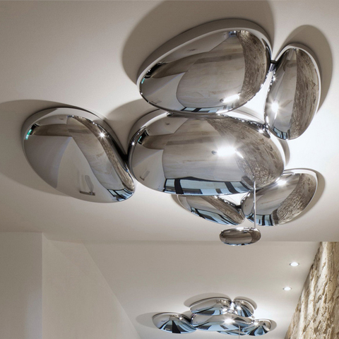 LED postmoderne Nodic ABS Chrome goutte d'eau lustre éclairage lampe à LED lumière LED pour Foyer chambre salle à manger ► Photo 1/6