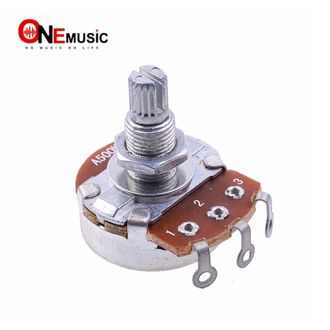 Potentiomètre pour guitare électrique basse, grande taille A500K B500K, manche fendu court, pot de Volume de 18mm, 2 pièces ► Photo 1/6