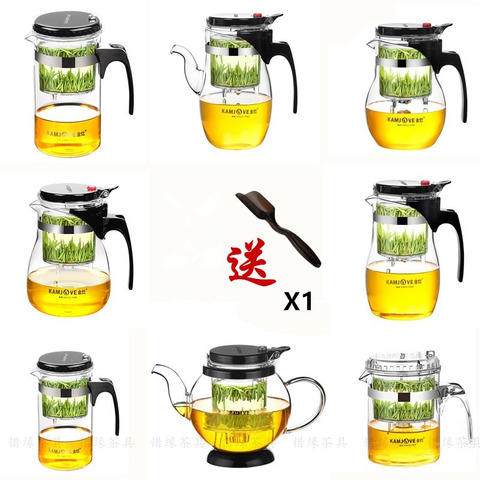 Théière Kungfu en verre Kamjove, tasse à thé pratique PiaoYi Bei, service à thé Kungfu, presse à ouverture automatique ► Photo 1/6