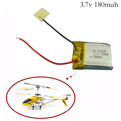 Batterie Lipo 3.7V 180 mAh pour Syma S107 S107G Skytech M3, pièces de rechange d'hélicoptère RC Syma Skytech 3.7v 180 mah ► Photo 1/2