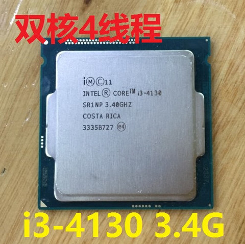 Intel Core i3 4130 I3-4130 i3-4130 3.40GHz 512KB/3 MO Prise LGA1150 Haswell processeur d'unité centrale SR1NP i3 4130 en stock ► Photo 1/1