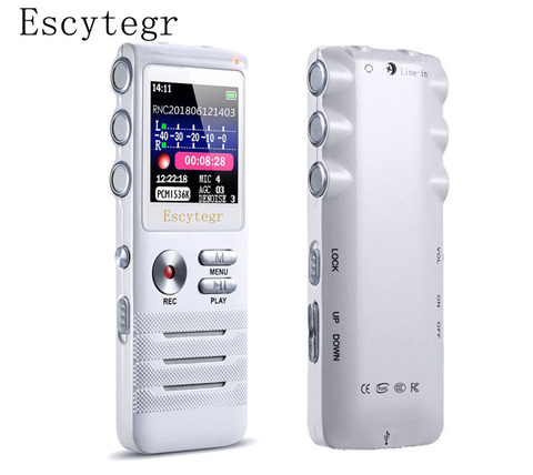 Escytegr DN006 Double Microphone réduction du bruit enregistrement 16GB Audio enregistreur vocal stylo lecteur de musique Dictaphone ► Photo 1/6